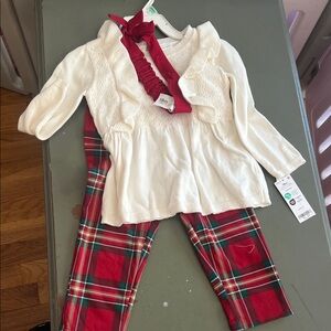 Carter's Red and White Plaid Kids Costume Set